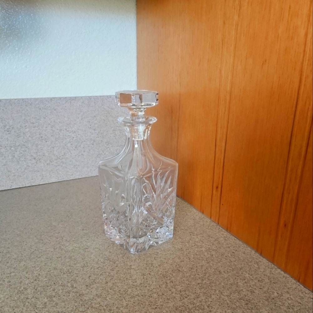 Cut Glass Scotch or Brandy Decanter.